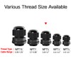 LeMotech 50 Pack NPT 3/4" Cable Glands Waterproof Adjustable 12.5-18mm