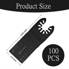 100Pcs Universal Oscillating Multi Tool Blades Set,Quick Release Durable Multitool Blades for Wood/Plastic,Oscillating Tool Accessories Compatible with Dewalt,Milwaukee,Makita,Ryobi,Rockwell,Bosch