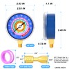 MEANLIN MEASURE 1/8" NPT Refrigeration Pressure Gauge, 30 in HG