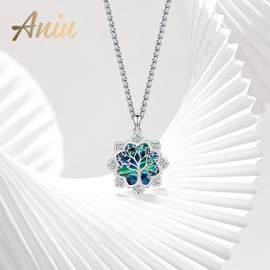 Tree of Life Necklace, Sterling Silver 925, Tree of Life Pendant Chain for Women, Tree of Life Jewellery, Gifts for Women, Girls, Mum, Sterling Silver, Cubic Zirconia