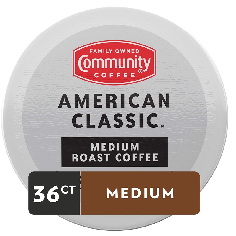 Community Coffee American Classic 36 Count Coffee Pods, Medium Roast,