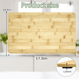 GWBSXM Bamboo Cutting Board for Breville BOV800XL 845BSS 860BSS Smart Oven, Countertop Convection Oven Accessories With Silicone Feet, Heat Resistance, Creates Storage Space