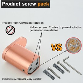 RANDOM Towel Hooks for Bathrooms Red Antique Copper Coat Hook Wall Mount Shower Hooks,Heavy Duty Robe Hook Stainless Steel Towel Holder,2 Packs.96026-8RAC