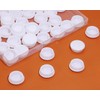 ONLYKXY 50pcs White Plastic Round Snap in Type Locking Furniture