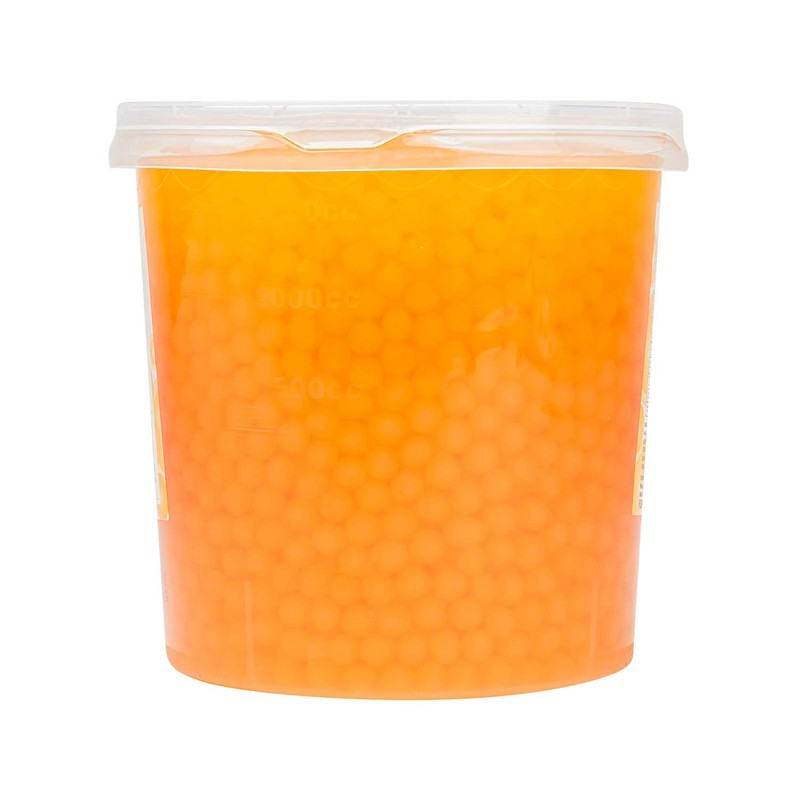 Tea Zone B2051 Mango Popping Pearls for Boba tea Beverages,