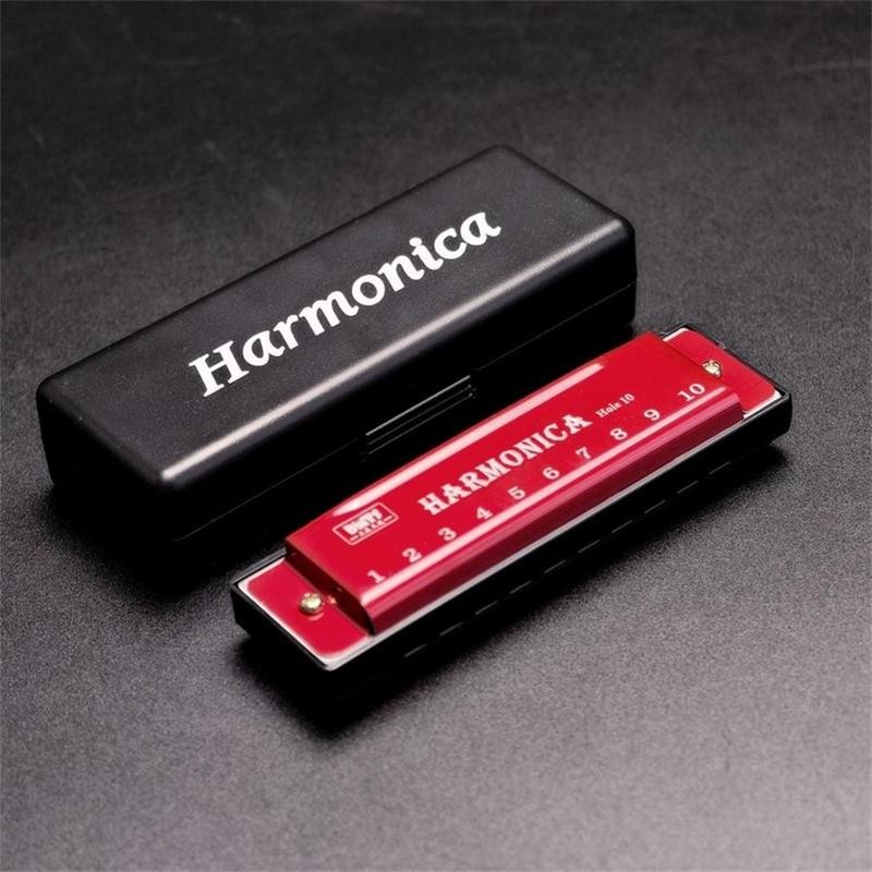 10 Holes Harmonica, 1 Count Alloy C Key Harmonica, Musical