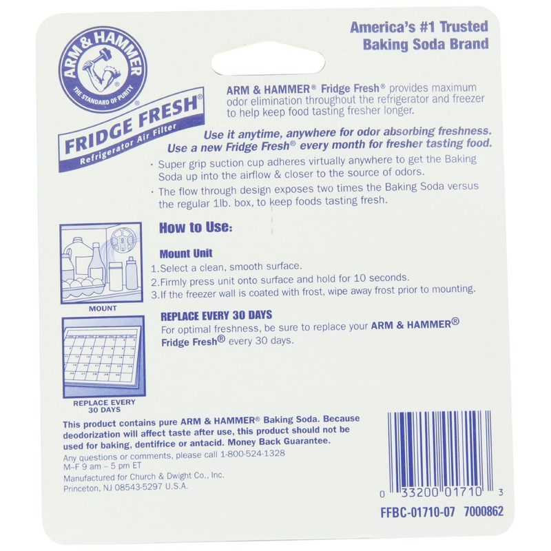 Arm & Hammer Fridge Fresh Refrigerator Air Filter (Pack of