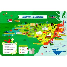Little Buffalo - Learning & Education - State Puzzle: North Carolina for Kids Ages 4 and Up