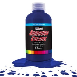 US Art Supply Phthalo Blue Opaque Acrylic Airbrush Paint 8 oz.