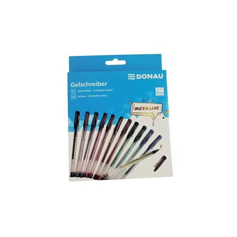 DONAU 5110200-99 Gel Pen - 12 Colours Metallic, Case