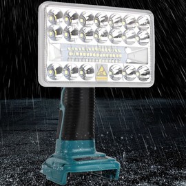 Jhjqzcyg 18W 2000LM LED Flashlight Work Light Powered by Makita 18V Lithium Ion Batteries