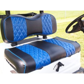 Huskey Blue Golf Cart Seat Cover Diamond Stitched Fits Yamaha Drive G29, Drive 2 2007+