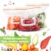 WRAPOK Medium Freezer Bags Ziplock Reusable Sandwich Plastic Food Bags