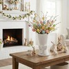 Relexome White Ceramic Bow Vase Unique Cute Decorative Bouquet Flower