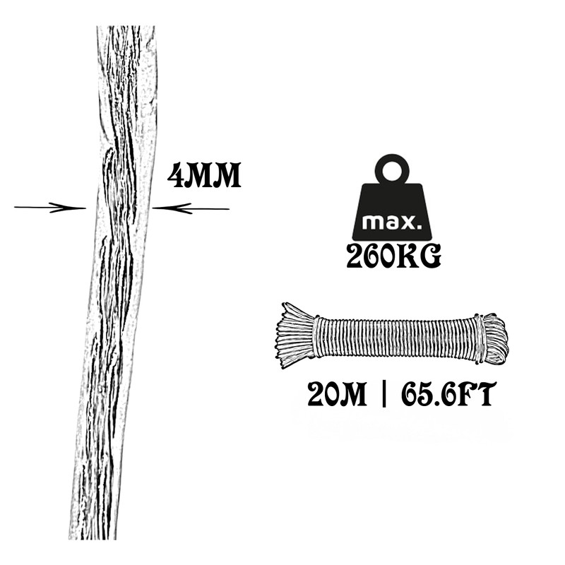 4mm x 20m Green Plastic Coated Iron Wire
