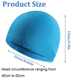 2 Pcs Swimming Caps for Kids Girls Boys and Adult Teenager, Comfortable Light Swimming Caps, Super Stretch No Pull Hair Swim Hats for Long and Short Hair for Kids 6-14 Years (Blue&Pink)