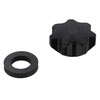 AKF 3D Black Star Grip Nut for Engine Cover and