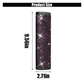 GLSOWEE 2PCS Bling Car Seat Belt Shoulder Pads, Bling Rhinestones Seat Belt Covers for Women, Car Seatbelt Strap Pad with Crystal Diamond, Car Interior Accessories for Car SUV (Pinnk Diamond)