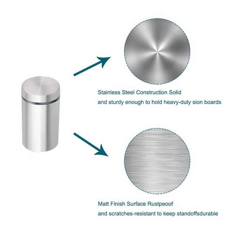 Stainless Steel Standoff Screws, 20Pcs 1/2 x 1 Inch Wall