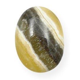 Gemstone Zebra Calcite Carved Palm Stone/Pocket Palm Stone/Reiki Healing & Crystal Grid for Natural Body Chakra Balancing