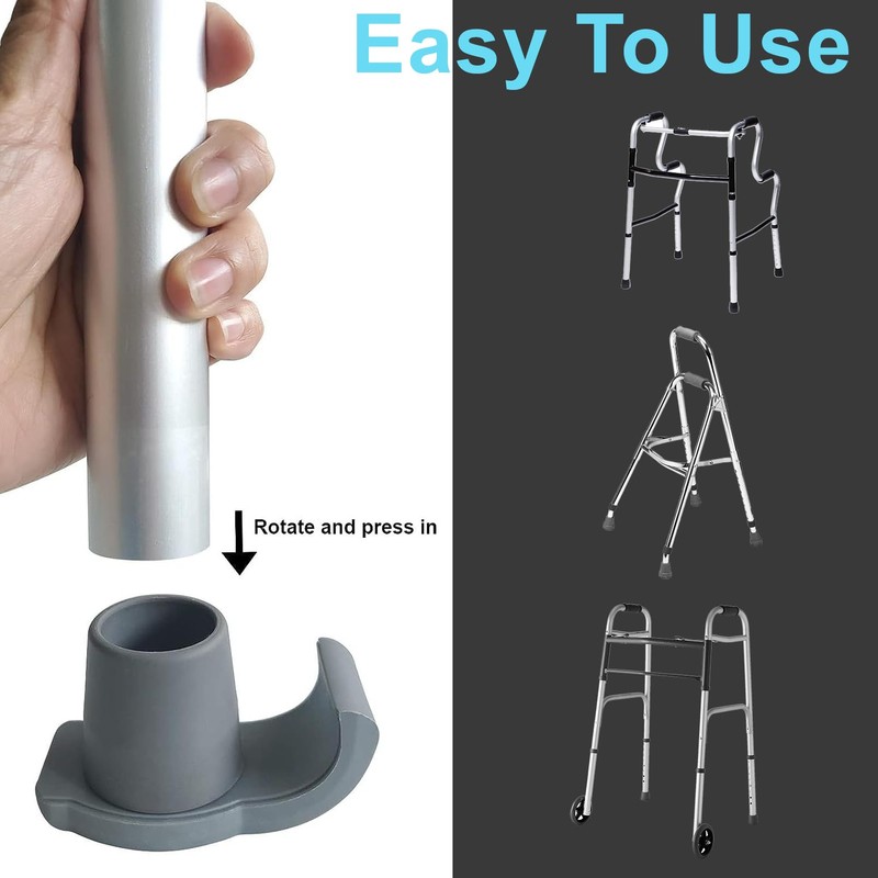 Dotday 4 Pack Walker Skis Glides for Folding Walkers, Essentials