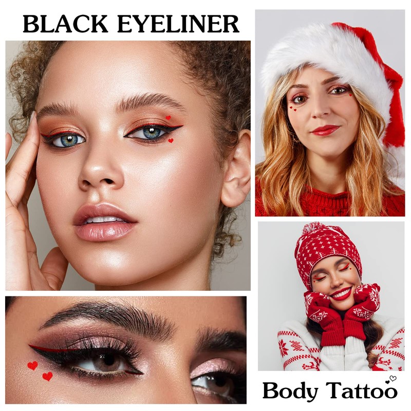 Yuccer Eyeliner Stamp Pen Liquid Eyeliner Waterproof Red Durable Makeup
