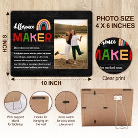 Inspirational Picture Frame For Women, Difference Maker Photo Frame, Thank You Gifts For Boss Coworker Teacher, Appreciation Gifts Frame For Birthday Christmas Thanksgiving Graduation -A12