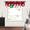 Gaakvrr Christmas Valance Curtains for Windows, Christmas Snowman Red Panels