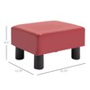 HOMCOM Ottoman Foot Rest, Small Foot Stool with Faux Leather
