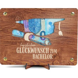 Bachelor Geschenk - XL Geldgeschenk aus Holz inkl. Ständer | Bachelor - Bachelor Deko, Geschenk Zum Bachelor Abschluss, Geschenke Zum Bachelor Abschluss, Studium Geschenk, Bachelorette