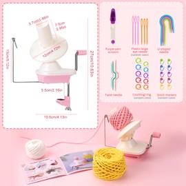 ZLULARY Yarn Winder, Yarn Ball Winder for Crocheting, Easy-to-Install Yarn Spinner with Detailed Instruction the Helper of Hand Operated Yarn Roller for Knitting Lovers