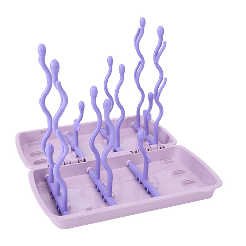 Baby Bottle Drying Rack PP Safe Foldable Portable Baby Bottle