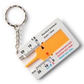 SCITOOLS Tire Gauge, Tire Groove Measurement, Heat Resistant, Measuring Range 0-20 mm, Depth Gauge, Compact, Lightweight, Portable, Convenient to Carry, Tire Wear Gauge, Groove Gauge, Japanese