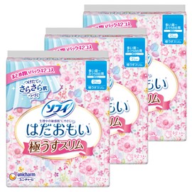 Sofy Hadaomoi Ultra Thin Slim, For Many Days, Regular Days, No Wings, 8.3 inches (21 cm), 126 Packs (42 Packs x 3 Pieces) (Sanitary Supplies Napkins)