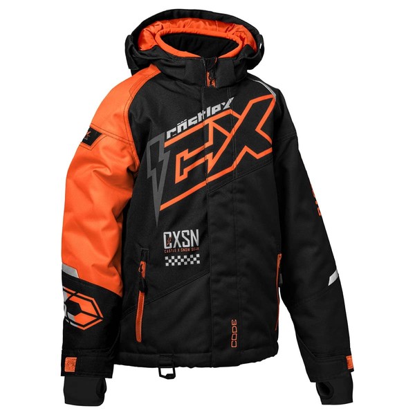 Castle X Youth Code G5 Jacket (Black/Orange - Medium)