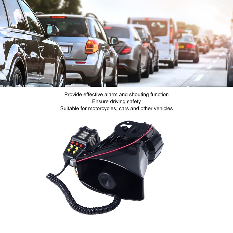 12V Car Seven Tone Alarm Horn Loud Volume Clear Sound