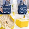 INVODA Lunch Bag 4 PCS Insulated Lunch Bag Drawstring Reusable