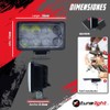 2 Faros Rectangulares con 8 Leds 32 Watts Luz Blanca
