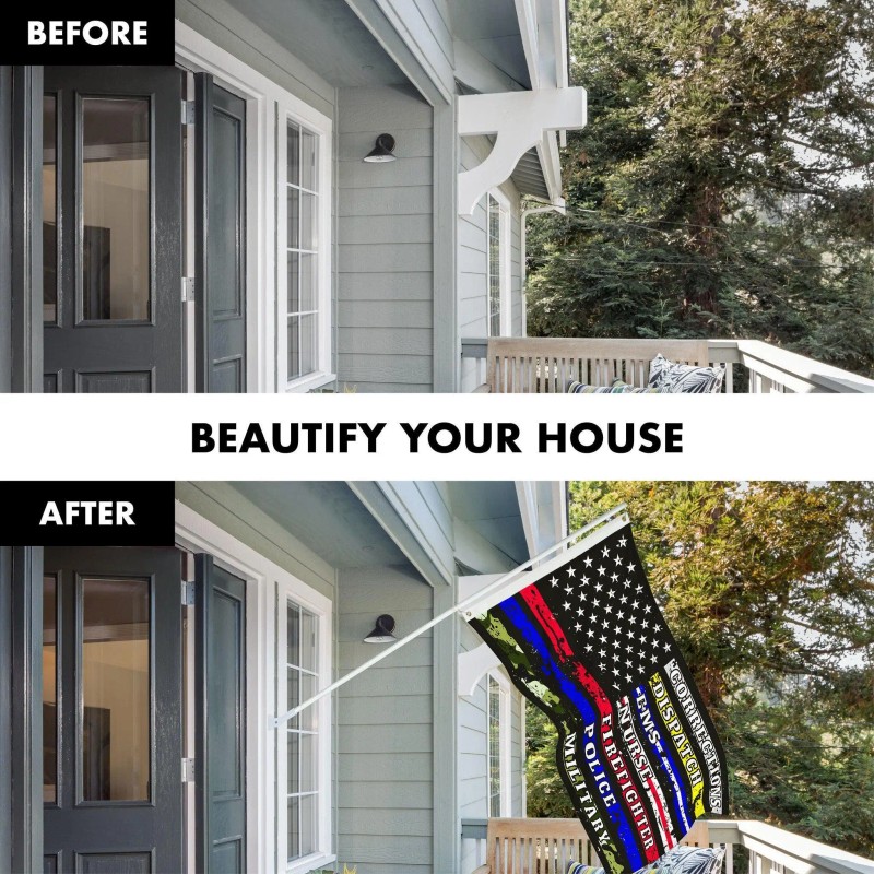 UD_G128 Combo Pack: 6 Ft Tangle Free Aluminum Spinning Flagpole