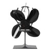4 Blade Fireplace Fan Aluminium Alloy Heat Powered High Temperature