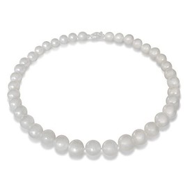 Vifaleno South Sea Shell Necklace, Pearl Necklace, Natural, Round, White, 10mm, Grade AAA, 43cm Long, Shell, Shell