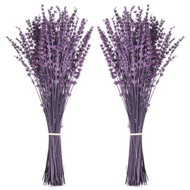 Dried Lavender Flower Bundle for Vase Decor – 15''-17'' 3oz(84g) Preserved Purple Flower Bouquet Floral for Wedding Table Home Decor DIY Craft, Dry Live Plants, Fragrance