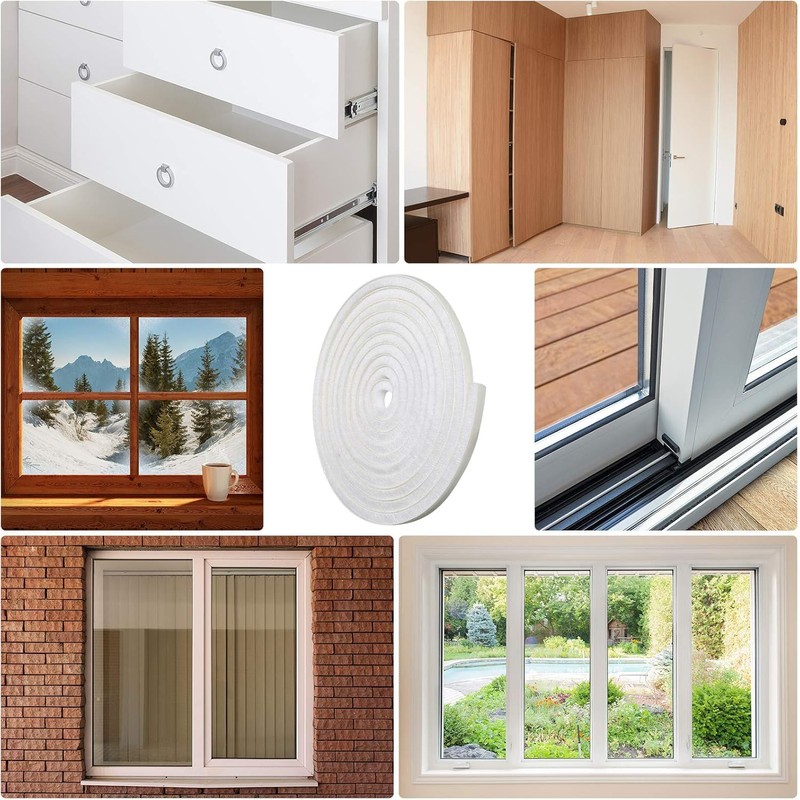 Gap Tape Gap Mohair Tape for Windows/Doors/Sashes/Entryways, Draft Prevention, Long