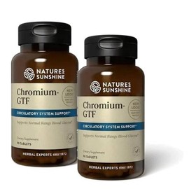 Nature's Sunshine Chromium GTF 300MCG Nature's Sunshine Chromium GT, 2 units, 90 tablets / 네이처스 선샤인 크롬 GTF 300MCG Nature's Sunshine Chromium GT, 2개, 90정