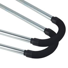 Ladder Stabilizer for Roof, Ladder Standoff Brackets with Foam Elbows and Anti-Shedding Device, Silver
