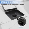 6-Inch Square Shower Drain with Tile Insert Grate, SUS 304