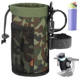 Desing Wish 24oz Bike Water Bottle Holder Bike Bottle Holder with Mesh Pocket Bike Cup Holder Sling Water Bottle Bag Carrier Sleeve Water Bottle Holder Mountain Bike Walking Scooter Sports Bottle Cage