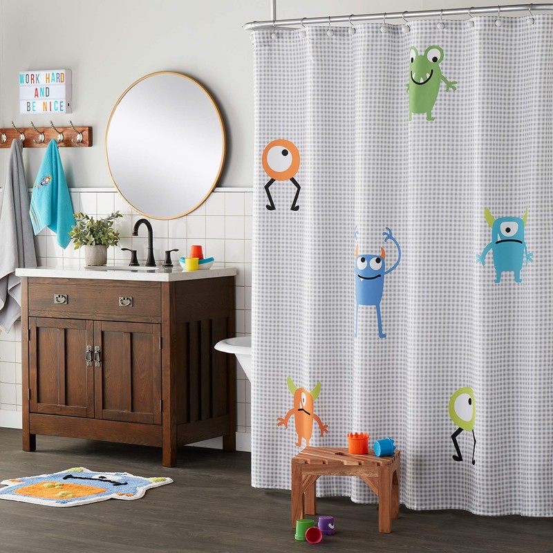 SKL HOME by Saturday Knight Ltd. Monsters Shower Curtain, Multicolored