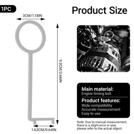 1 piece timing belt test tool for PureTech 1.0 and 1.2 Peugeot Citroen Opel (3 cylinders) PSA EB0 and EB2 adjustment tool for 2008 208 301 308 3008 5008 C1 C3 C4 OEM G-0109-6 EN-52809 16 4319044080 cm