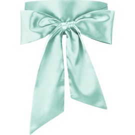 Glitopper Women Satin Waist Belts Dress Sash Waist Belt for Special Occasion Bridal Wedding Prom Formal 3.5'' Wide (Mint Green)